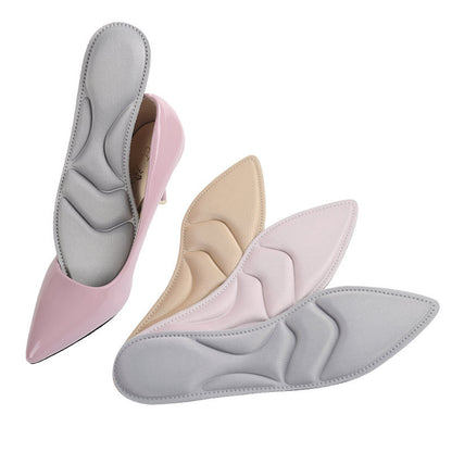 Two pairs of women's shoes with pink and beige soles on a white background